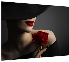 Tablou - Femeia cu flori (70x50 cm)