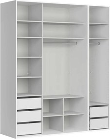 Dressing FLEX, alb, PAL, 200x66x240 cm