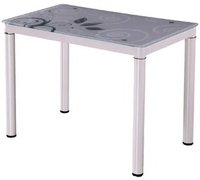 Masă de sufragerie 100 cm Damion (alb + alb) (pentru 4 persoane). 1050078