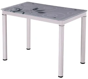 Masă de sufragerie 80 cm Damion (alb + alb) (pentru 4 persoane). 1050079