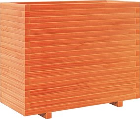 vidaXL Jardinieră grădină, maro ceruit, 90x40x72,5 cm, lemn masiv pin