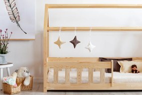 Pat pentru copii cu barieră Mila Classic  I 140x70 cm