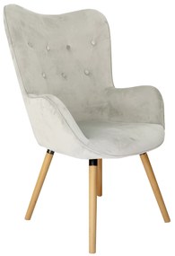 Fotoliu din catifea gri deschis COZY