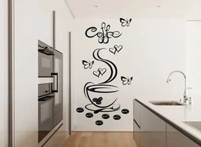 Autocolant de perete pentru bucătărie ceașcă de cafea fierbinte 60 x 120 cm