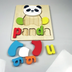 Puzzle din lemn pentru copii "Urs panda"