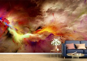 Tapet Premium Canvas - Pictura abstracta cu nuante de violet
