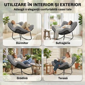 Outsunny Fotoliu ou ratan | Aosom Romania