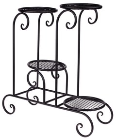 Suport pentru flori, metal, negru, HLAKON
