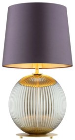 Veioza eleganta realizata manual Hampton, gri cenusiu/ pruna-violet