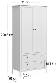 Dulap de haine Olna (alb). 1053158