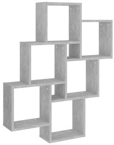 807173 vidaXL Raft de perete cub, gri beton, 78x15x93 cm, PAL