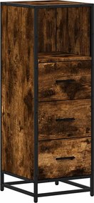 vidaXL Dulap de baie, stejar afumat, 35x37,5x100 cm, lemn prelucrat