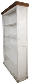 Biblioteca alba, din lemn masiv, aspect vintage, Librarie