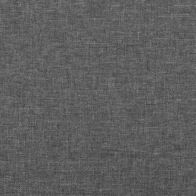 Cadru de pat cu tablie, gri inchis, 160x200 cm, textil Morke gra, 160 x 200 cm, Benzi orizontale