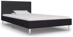 vidaXL Cadru de pat, negru, 90 x 200 cm, material textil