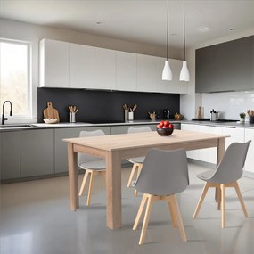 Set de masă Lola 4+1 gri-stejar Sonoma