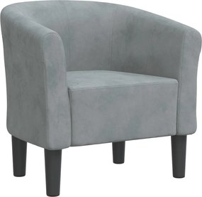 vidaXL Fotoliu tip cuvă, gri închis, catifea