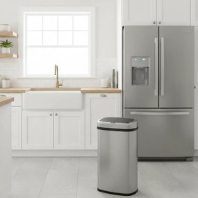 Coș de gunoi cu senzor DEUS, 58 litri, argintie Jurhan