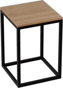 Dulap coloana mediu stativ Rune Snorri 35 cm finisaj negru-lemn