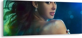 Tablou - Privirea unei femei tinere (120x50 cm)
