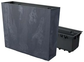 Jardiniera decorativa, Urbi Case Beton Effect, 58x18x49.8 cm, antracit, Prosperplast