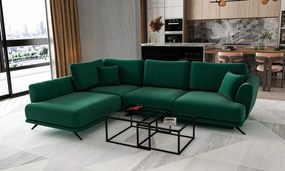 Coltar extensibil cu spatiu pentru depozitare, 276x191x90 cm, Larde L03, Eltap (Culoare: Verde inchis - Loco 35)