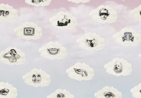 Fototapet, Retro Clouds, Pink, Rebel Walls