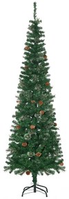 Pom de Craciun artificial 165cm cu ramuri realiste si 27 de conuri de pin, decor de Craciun, verde HOMCOM | Aosom RO