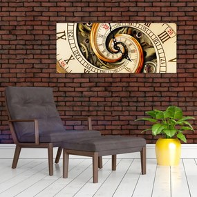 Tablou cu ceas (120x50 cm)