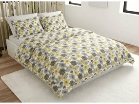 Lenjerie de pat din microfibra FEONELLE galben-gri Dimensiune lenjerie de pat: 70 x 90 cm | 140 x 220 cm