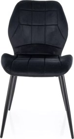 Scaun de sufragerie JAKE VELVET neagra