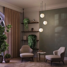 Pendul LED incastrabil design tehnic Luna negru, 3000K