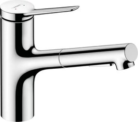 Baterie bucatarie cu dus extractibil Hansgrohe Zesis M33 150 cu 2 jeturi 74820000