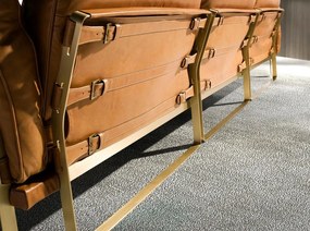 Canapea 3 locuri LUX design italian Cowhide camel