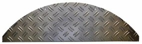Placă tip covoraș scări Steel silver, 17,5 x 60 cm