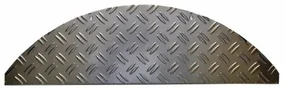 Placă tip covoraș scări Steel silver, 17,5 x 60 cm