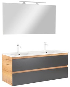 Mobilier complet de baie Vario Forte 120 stejar-antracit