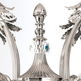 Lampadar, Lampa de podea design clasic LA BOHEME, argintiu antic
