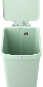 Coș cu pedală Brabantia StepUp 1005558, 40 L, Materiale ecologice, Deschidere mare, Verde deschis