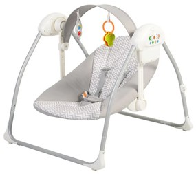 Balansoar Pentru Bebelusi cu conectare la priza NOVOKIDS ™ Party Swing , Multifunctional, Pliabil, 3 Viteze Leganat, Husa Lavabila, 8 Melodii cu