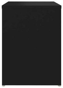 Noptiere, 2 buc., negru, 40x30x40 cm, PAL 2, Negru
