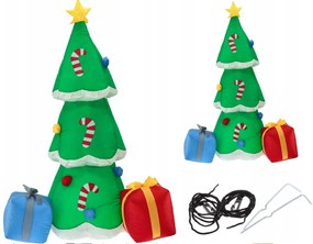 Brad de Crăciun gonflabil cu iluminare LED 180 cm