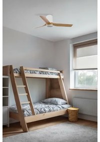 Ventilator de tavan FARO 33833 MINI PUNT TUB S maro/alb d. 90 cm + telecomandă