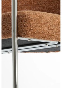 Scaun de sufragerie maro deschis cu cotiere tapițat Adante – Light &amp; Living