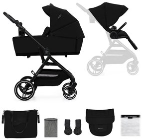 Cărucior de copii combinat 2 în 1 KINDERKRAFT SELECT YOXI Pure black