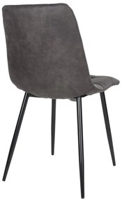 Set 2 scaune dining House Nordic Middelfart, gri închis
