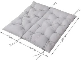 Deuba Perna bancheta 100x110x8 cm - gri deschis