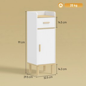 HOMCOM dulap jumătate de coloană independent | Aosom Romania