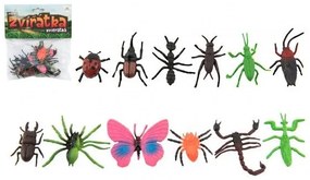 Insecte/animale plastic 4 - 8 cm 12 buc în pungă