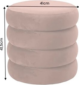 Taburete cu spatiu de depozitare, VOGUE 40cm catifea maro ruginiu
